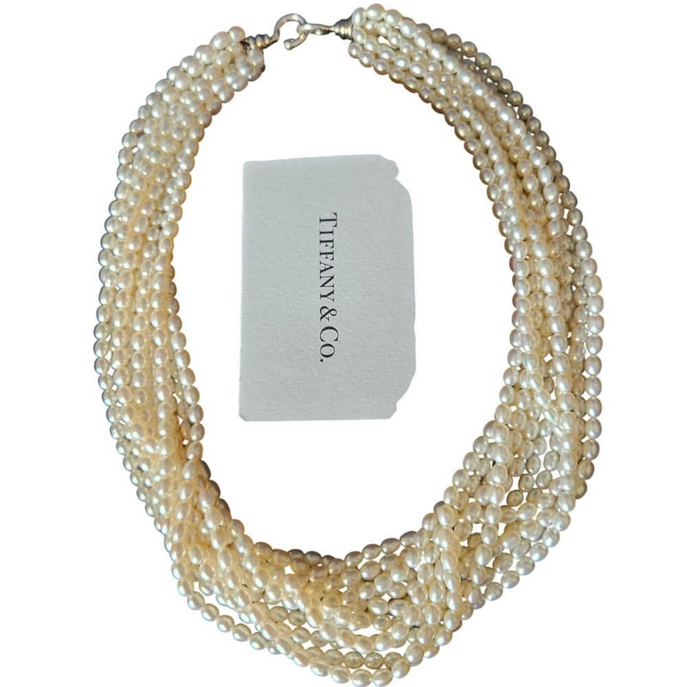 Tiffany & Co Paloma Picasso 12 Strand Freshwater Pearl Necklace Sterling Silver